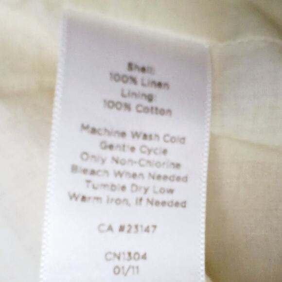 Talbots Established 1947 SZ 14P 100% Linen Self Cotton Lined Striped Skirt - Picture 6 of 6